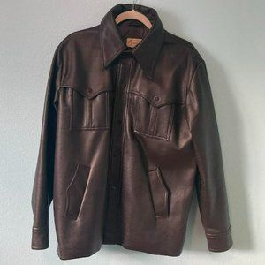 Vintage Black Faux Leather Jacket